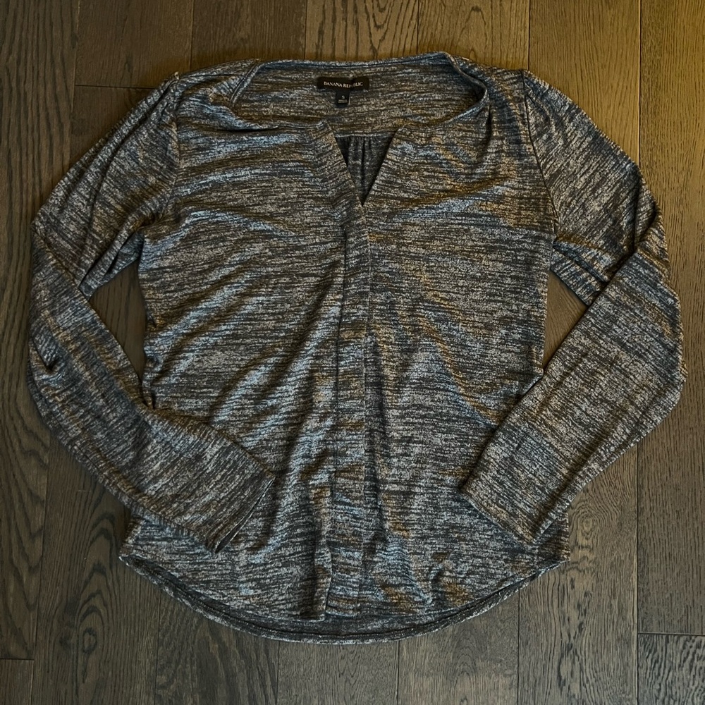 Banana Republic Soft Black Top with Metallic Touch - Size Small